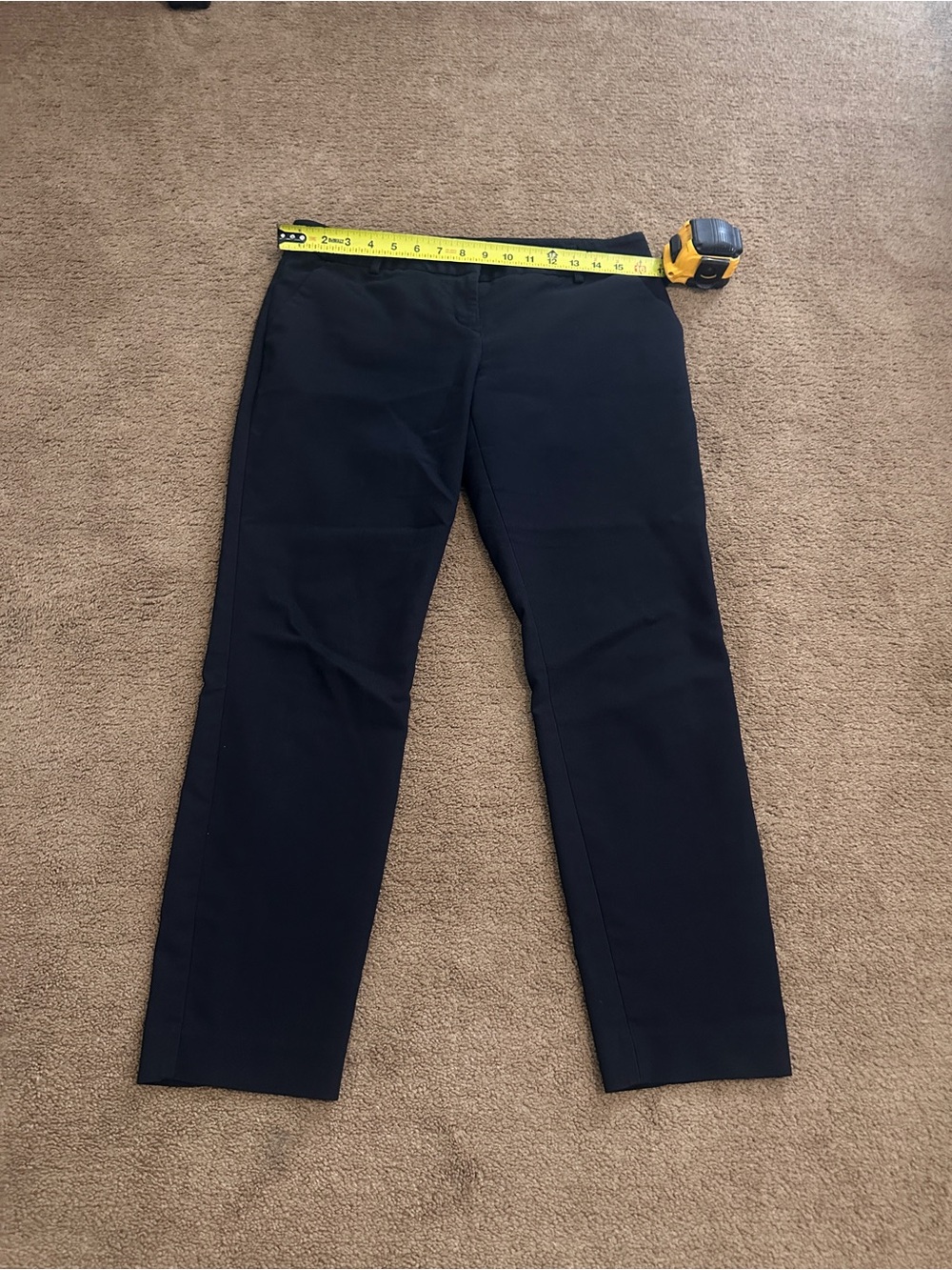 Express Women’s 6R Black Slim Straight Mid Rise Dress Pants 32" Sateen Pockets